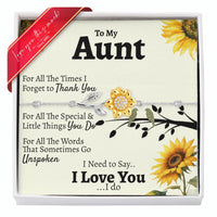 Thumbnail for To My Aunt 18k Gold Enchanted Sunflower Bracelet - Love You This Much