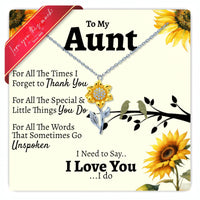 Thumbnail for To My Aunt 18k Gold Enchanted Sunflower Necklace - Love You This Much
