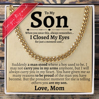 Thumbnail for To My Son 5mm Cuban Necklace - Love Mom - Love You This Much