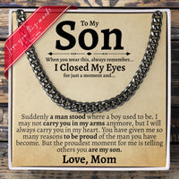 Thumbnail for To My Son 5mm Cuban Necklace - Love Mom - Love You This Much