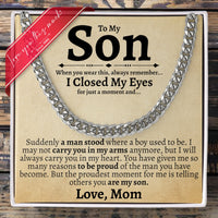 Thumbnail for To My Son 5mm Cuban Necklace - Love Mom - Love You This Much