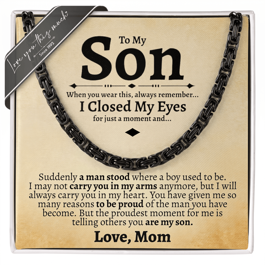 To My Son - Love Mom - Necklace - Love You This Much