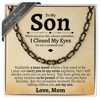 Thumbnail for To My Son - Love Mom - Necklace - Love You This Much