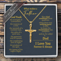 Thumbnail for What Makes a Father Cross Necklace - Love You This Much