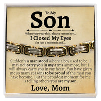 Thumbnail for (Almost Sold Out) Son Cuban Twist Steel Bracelet | Love Mom - Love You This Much