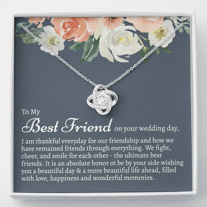 Best Friend Wedding Day Love Knot Necklace - Love You This Much