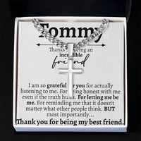 Thumbnail for Best Guy Friend Cuban Cross Necklace - Love You This Much