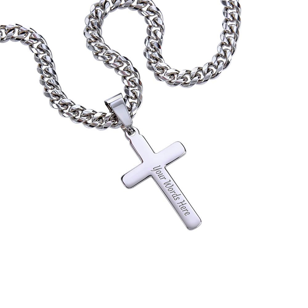 Brother Birthday Cuban Cross Necklace - Love You This Much