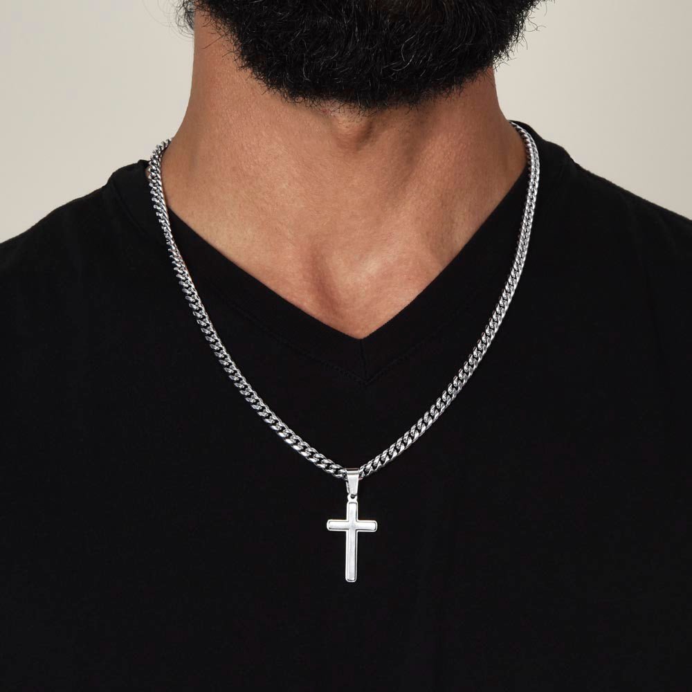 Brother (Love Sister) Cuban Cross Necklace - Love You This Much