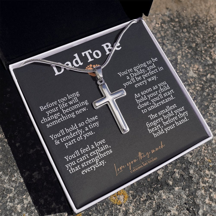 Dad to Be Cross Necklace - Love You This Much