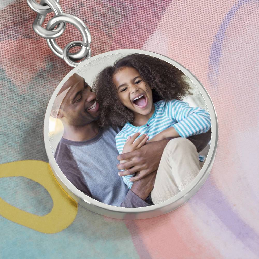 Daddy Daughter Circle Keychain - Love You This Much