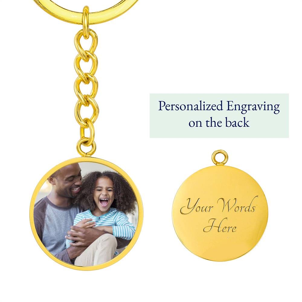 Daddy Daughter Circle Keychain - Love You This Much