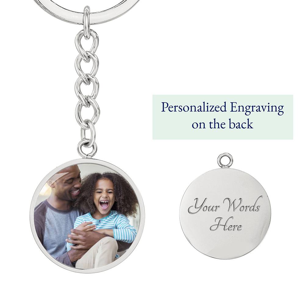 Daddy Daughter Circle Keychain - Love You This Much