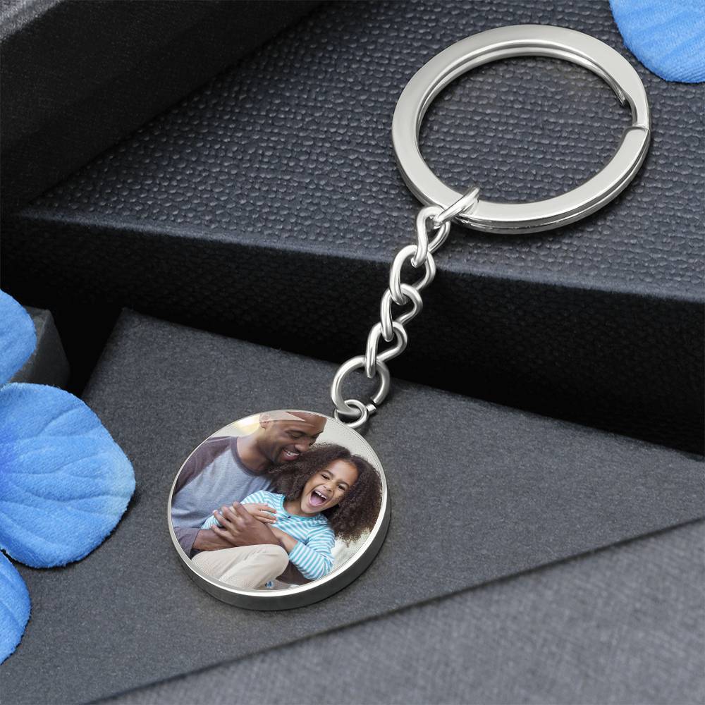 Daddy Daughter Circle Keychain - Love You This Much