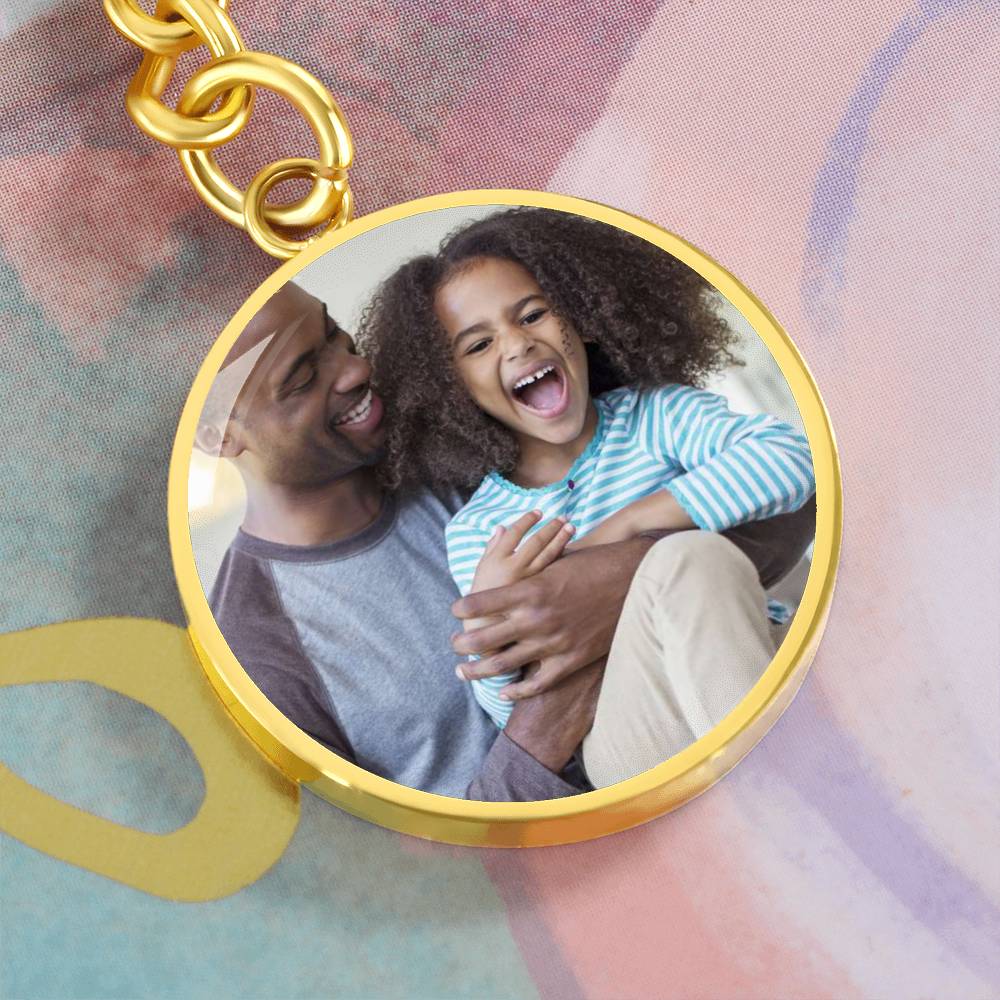 Daddy Daughter Circle Keychain - Love You This Much