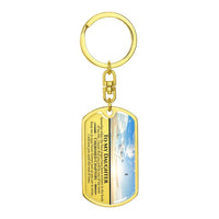Thumbnail for Daughter Cherished Chapters Dog Tag Keychain - Love You This Much