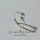 Daughter (Love, Mom) .925 Sterling Silver Hug Ring - Love You This Much