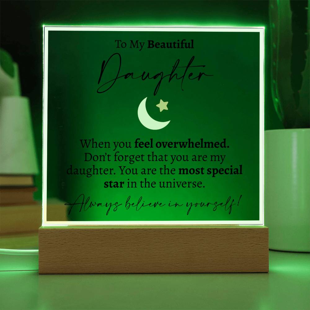 Daughter Most Special Star Acrylic - Love You This Much