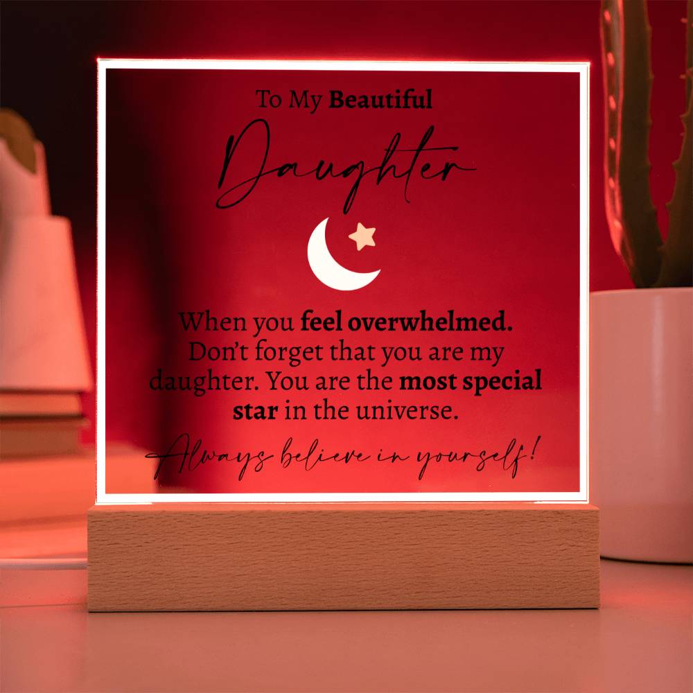 Daughter Most Special Star Acrylic - Love You This Much