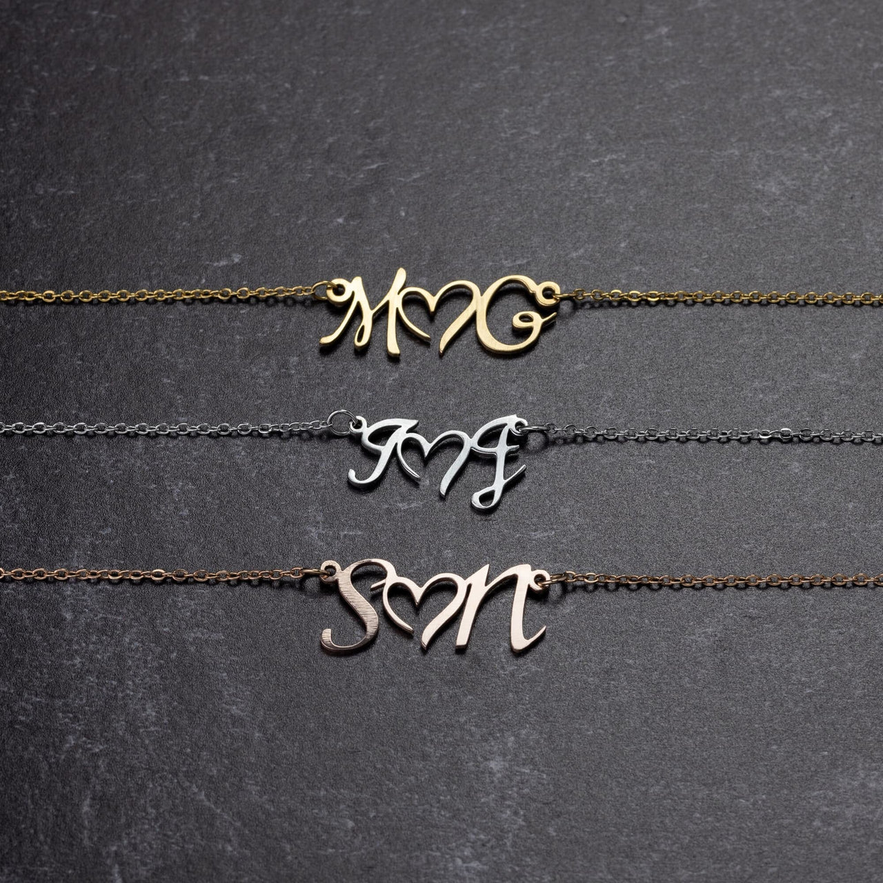 Double Initials Necklace - Love You This Much