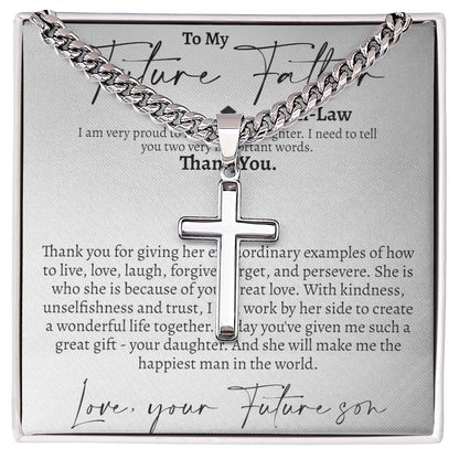 Future Father in Law (from Son in Law) Cross Cuban Necklace - Love You This Much