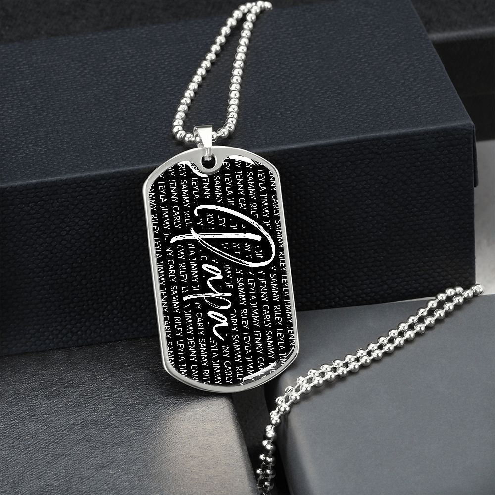 Grandkids - Necklace - Gift for Grandpa - Love You This Much