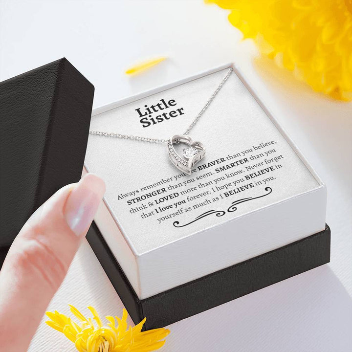 Little Sister Forever Love Necklace - Love You This Much