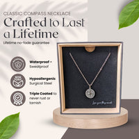 Thumbnail for Memory of Your Daughter Compass Necklace - Love You This Much