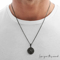 Thumbnail for Memory of Your Father Compass Necklace - Love You This Much