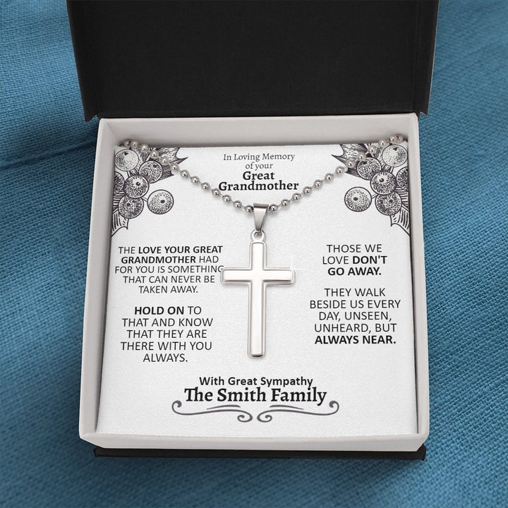 Memory of your Great Grandmother Cross Necklace - Love You This Much
