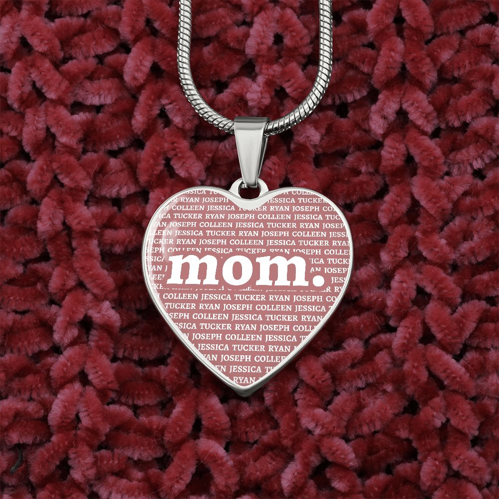 Mom Heart Necklace - Love You This Much