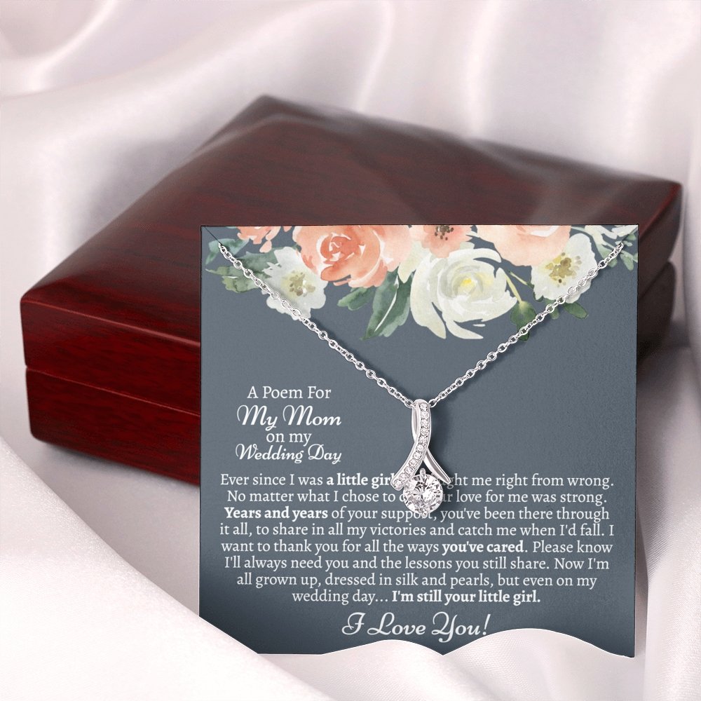 Mom Poem From Bride Alluring Beauty Necklace - Love You This Much