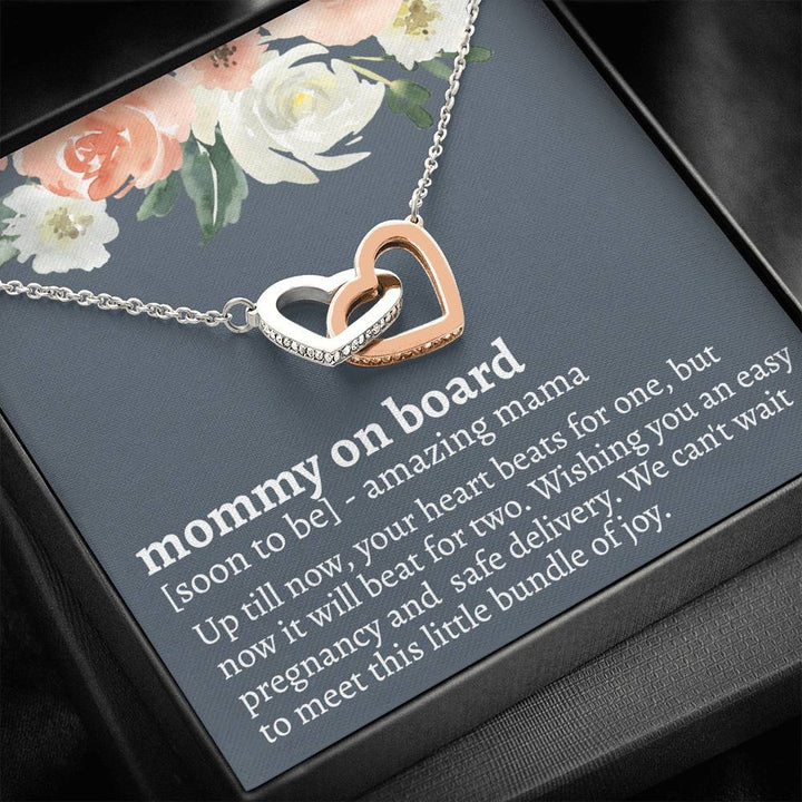 Mommy on Board Interlocking Hearts Necklace - Love You This Much