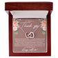 Mothers Thank you Interlocking Hearts Necklace - Love You This Much