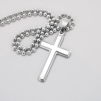 Thumbnail for New Dad (From Daughter in law) Wedding Ball Chain Cross Necklace - Love You This Much