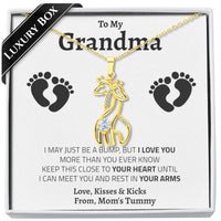 Thumbnail for New Grandma Giraffe Necklace - Love You This Much