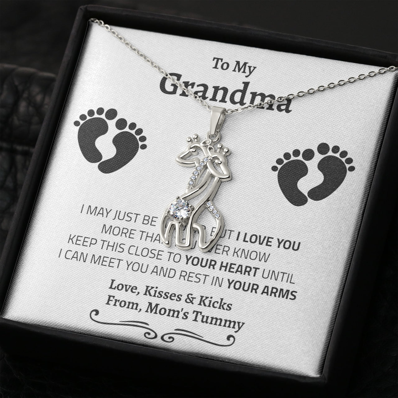 New Grandma Giraffe Necklace - Love You This Much