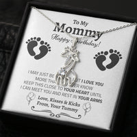 Thumbnail for New Mom on Birthday Giraffe Necklace - Love You This Much