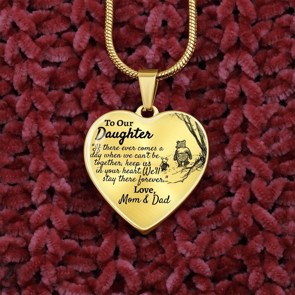 Our Daughter (Mom & Dad) Heart Necklace - Love You This Much