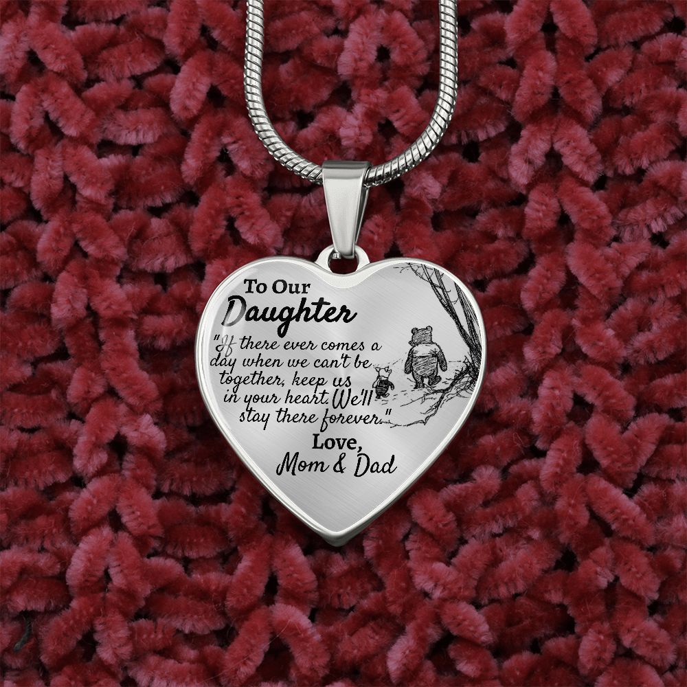 Our Daughter (Mom & Dad) Heart Necklace - Love You This Much