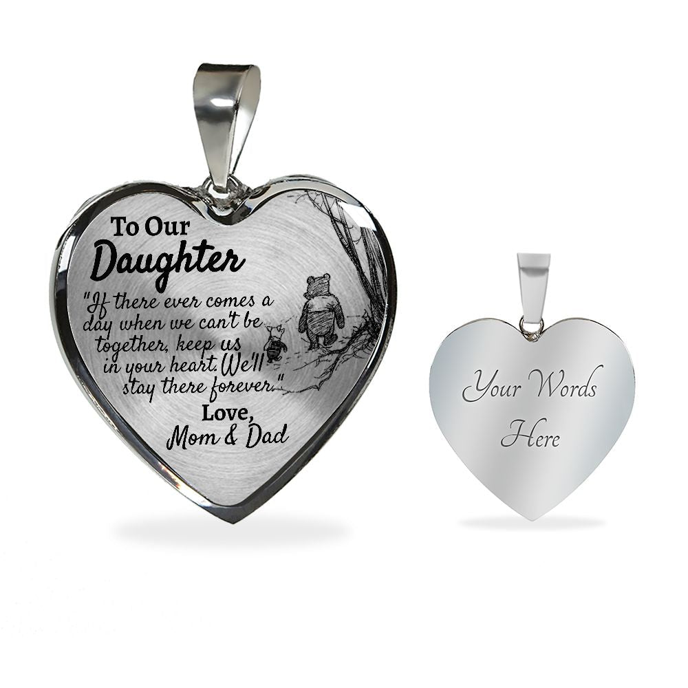 Our Daughter (Mom & Dad) Heart Necklace - Love You This Much