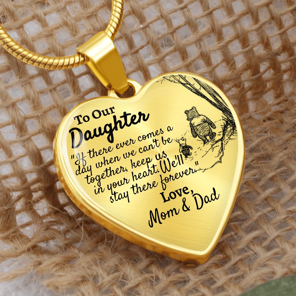 Our Daughter (Mom & Dad) Heart Necklace - Love You This Much