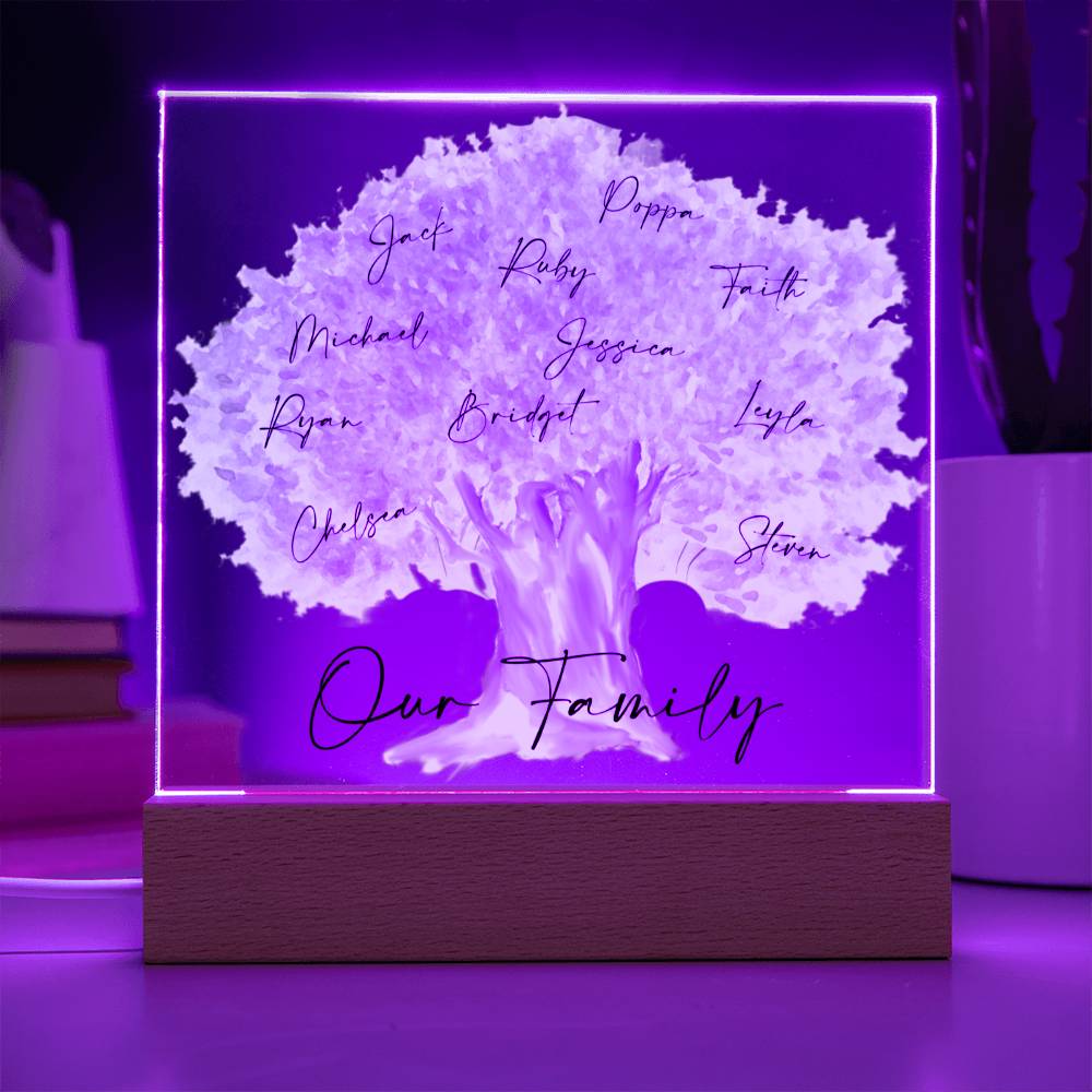 Our Family Personalized Tree Acrylic - Love You This Much