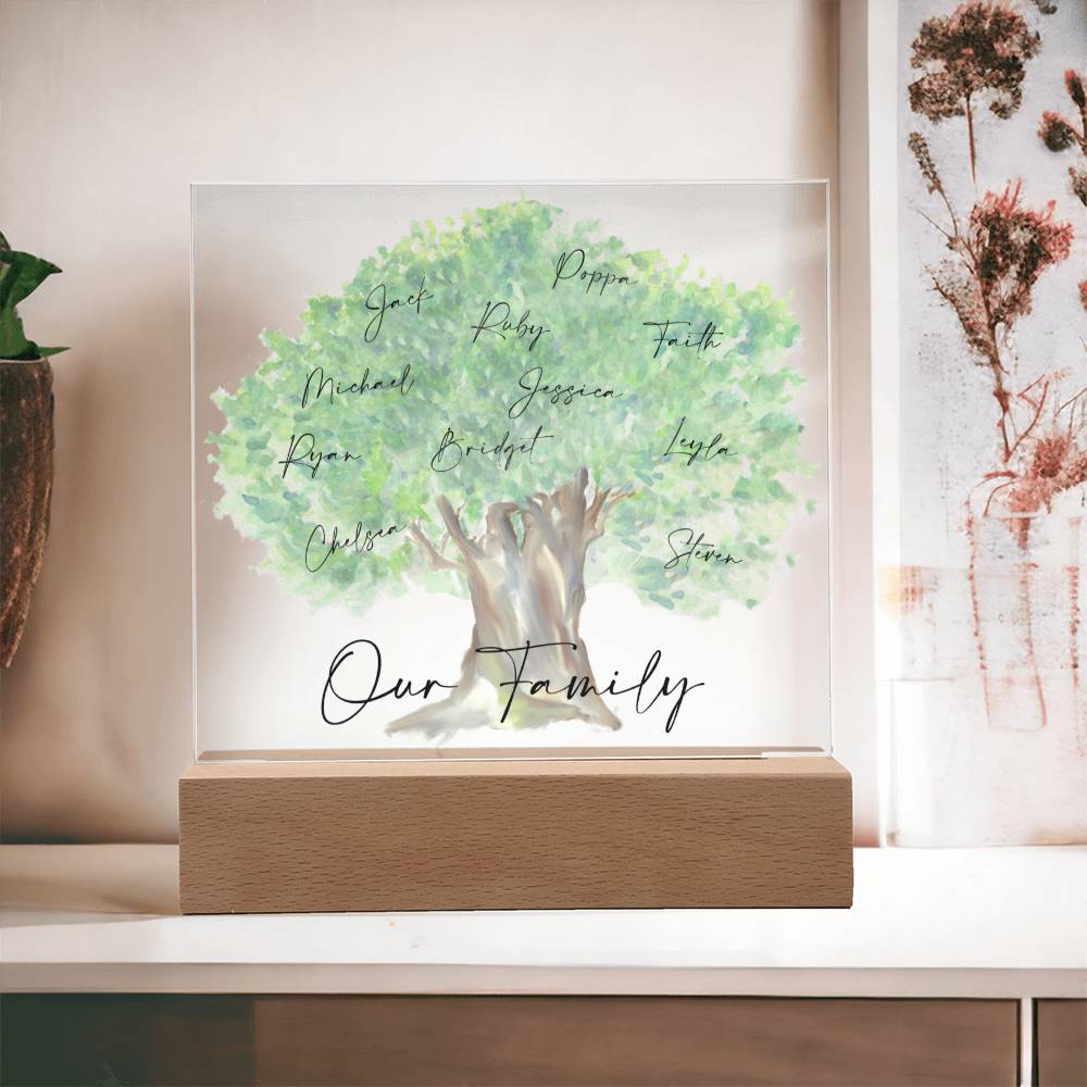 Our Family Personalized Tree Acrylic - Love You This Much