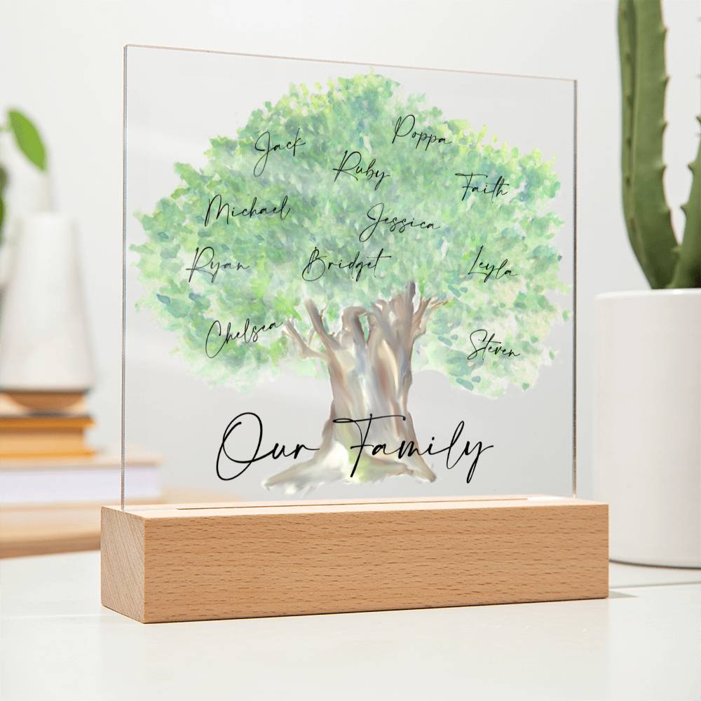 Our Family Personalized Tree Acrylic - Love You This Much