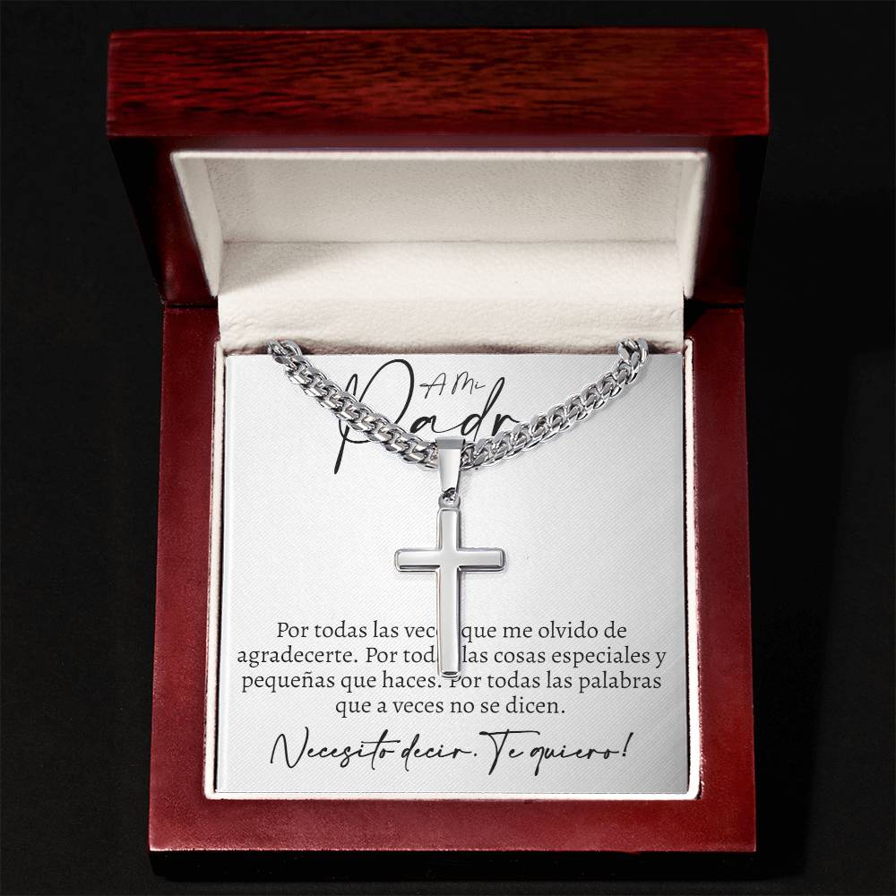 Padre Cuban Cross Necklace - Love You This Much