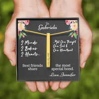 Thumbnail for Personalized Best Friend (2 Minds) 2 Sided Stick Necklace - Love You This Much