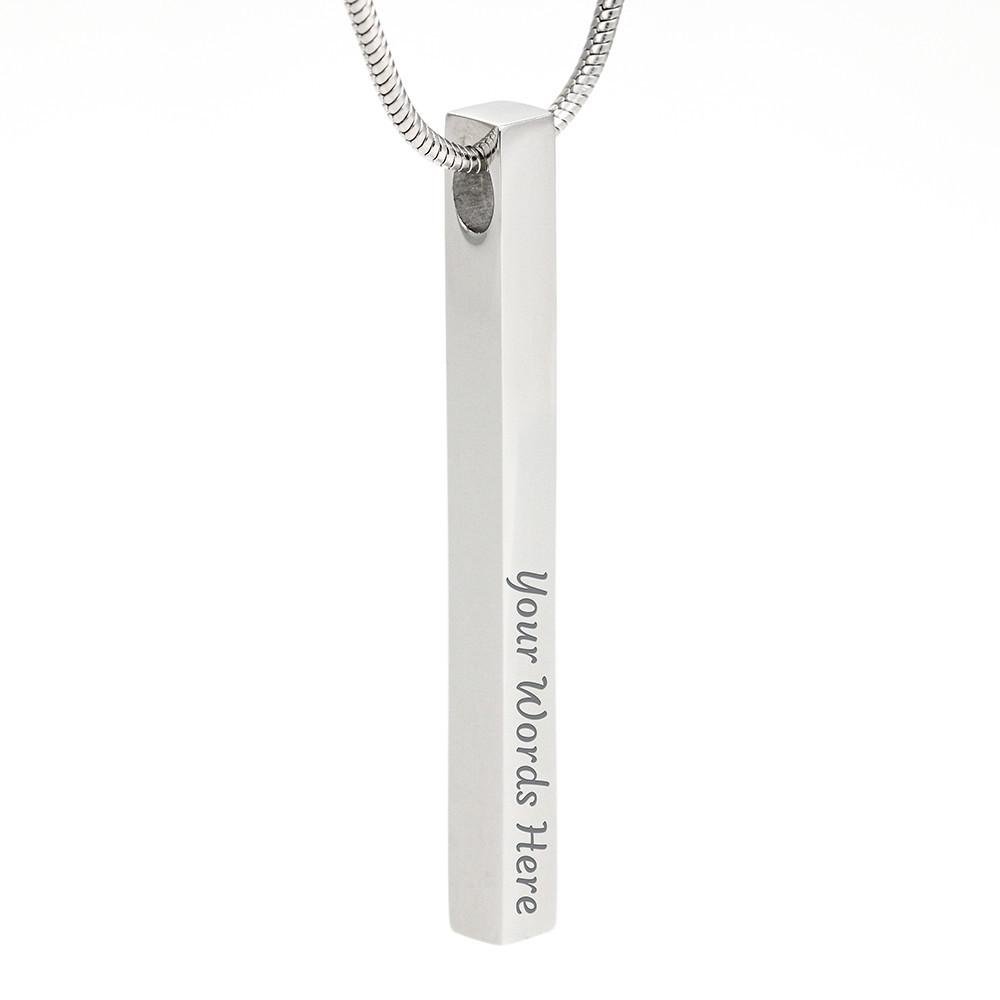 Personalized Best Friend (2 Minds) 2 Sided Stick Necklace - Love You This Much