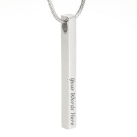 Thumbnail for Personalized Best Friend (2 Minds) 2 Sided Stick Necklace - Love You This Much