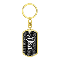 Thumbnail for Personalized Dad (with Kids Names) Dog Tag Keychain - Love You This Much